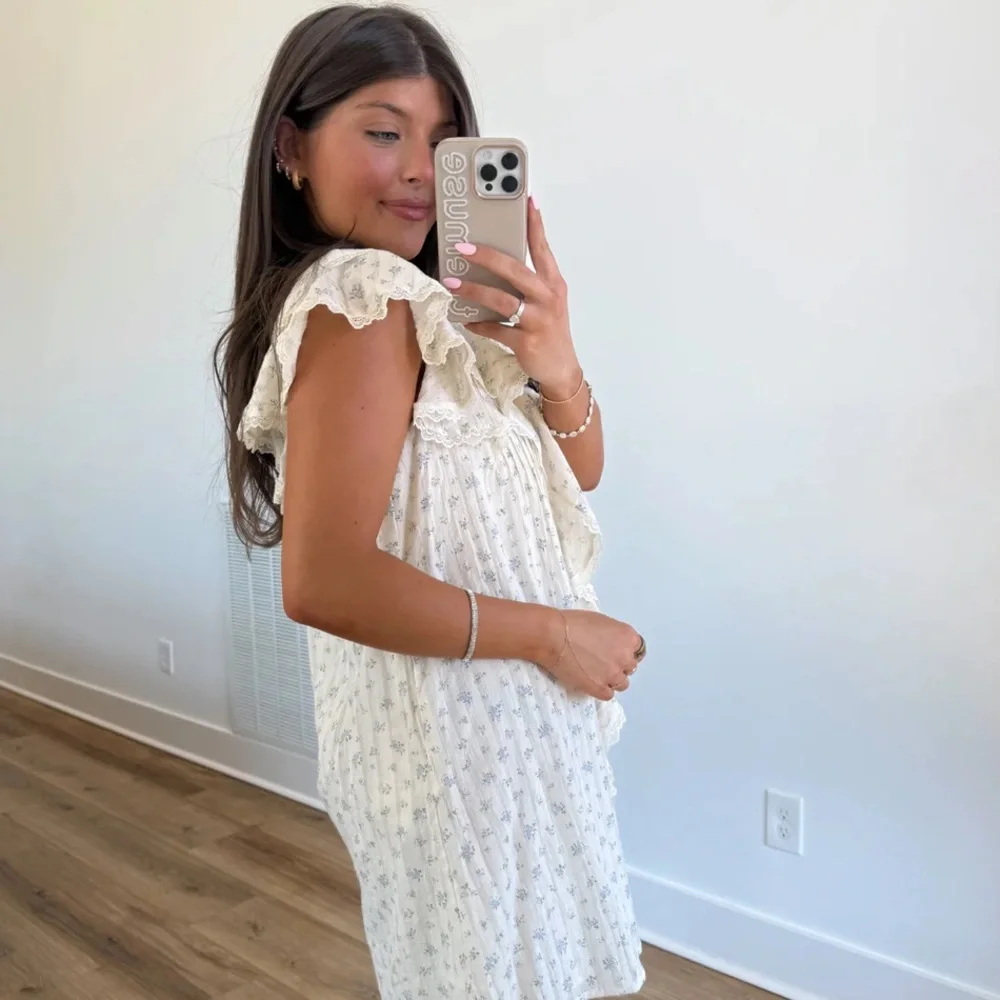 Storia Cream Ruffle Mini Dress - Picture 2 of 4